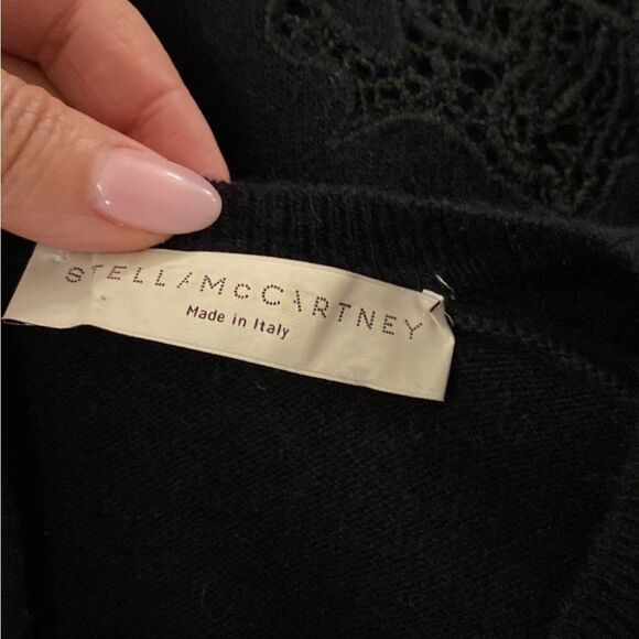 Stella McCartney Elegant Black Lace Detail sweater Dress, S - Picture 8 of 9
